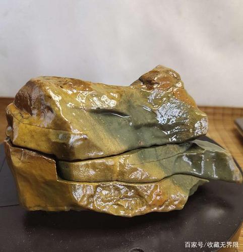 三巧呈祥,戈壁玉化,绿泥石观赏石三合一,天然原石