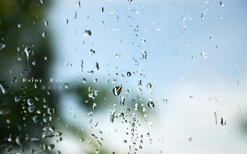 唯美窗外雨滴高清壁纸_下雨天的孤独