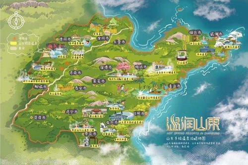 山东人冬季泡汤有这张手绘温泉地图就够啦!