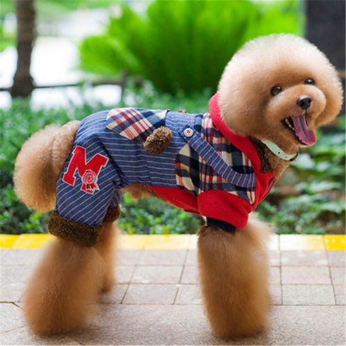 狗狗衣服冬装四脚衣加厚宠物服饰秋冬2017新款小狗泰迪博美贵宾犬