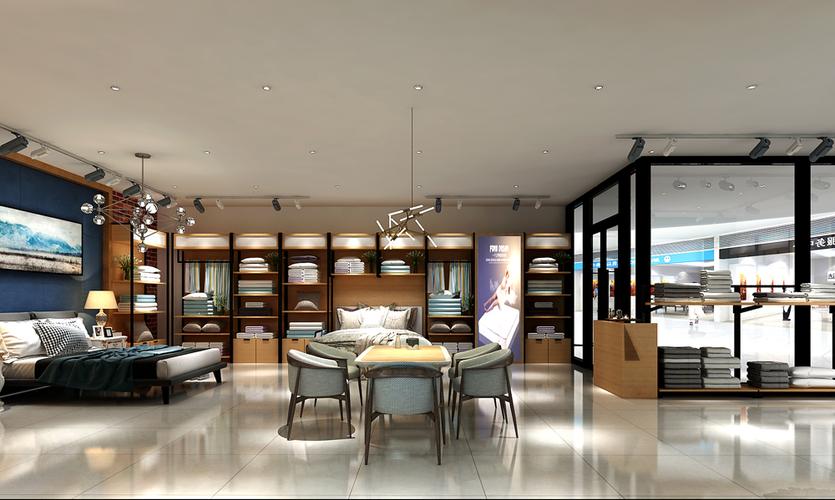 商场专柜装修设计 家纺专柜装修设计 床上用品专柜装修设计