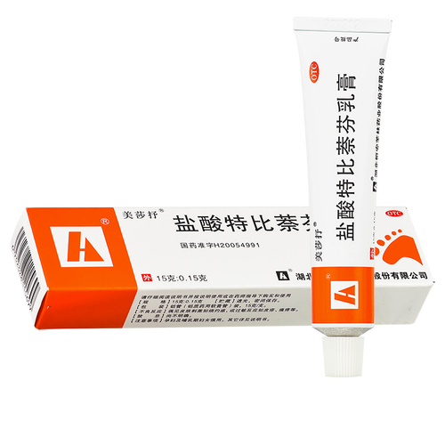 美莎抒盐酸特比萘芬乳膏15g治脚气软膏手足癣体股藓花斑癣药皮肤