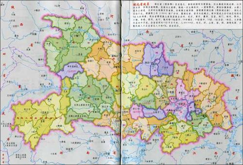 湖北行政区划图