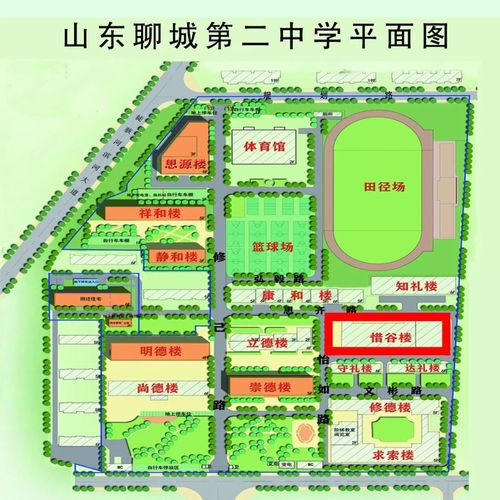 附:聊城二中平面图