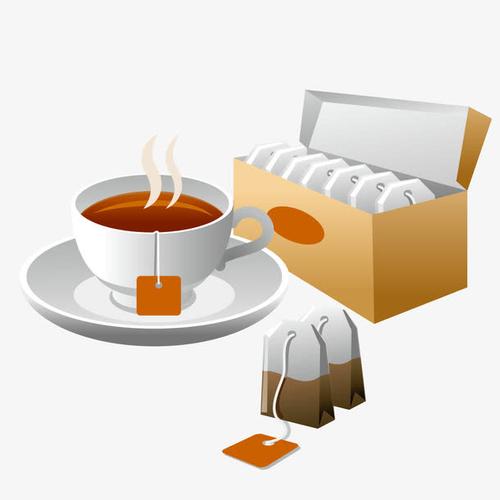一杯茶,茶包,清爽,矢量