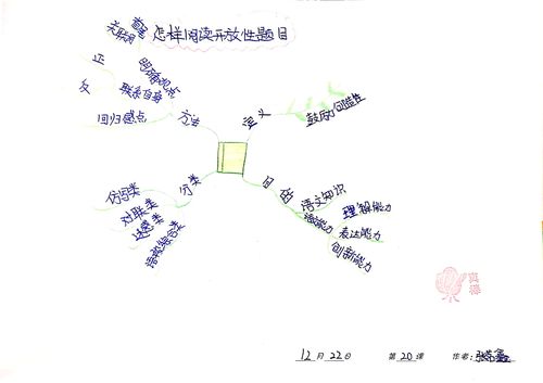 【阅读】第20课《怎样解答开放性题目》培优 六三班 思维导图