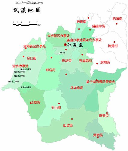 原属 江夏区的豹澥,流芳,滨湖,关东和佛祖岭5个街道被东湖新技术开发