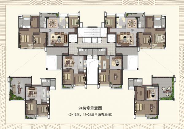 (灵山岛金茂湾252㎡户型图)