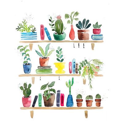 植物手帐素材 ins:inksnthings