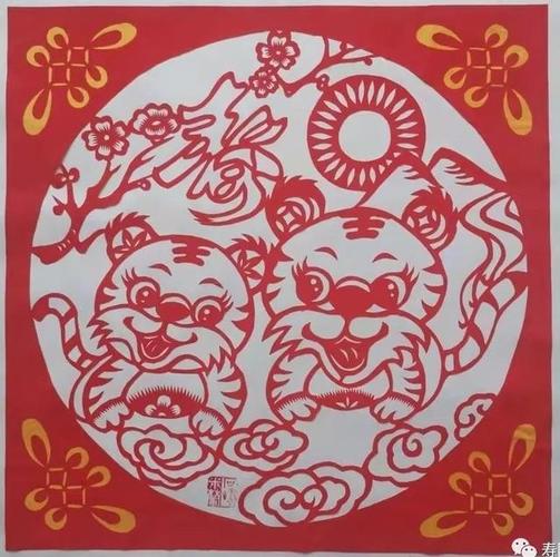 气冲天迈着坚实的步伐款步而来一只憨态可掬的萌萌虎一,萌虎报春虎年