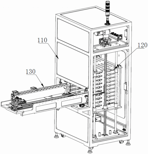 cn209668296u_一种层架式料盘自动供料装置