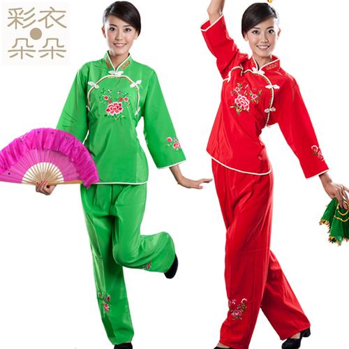 彩衣朵朵汉族服装绣花秧歌服舞台表演舞蹈装腰鼓舞扇子舞2002商品图片