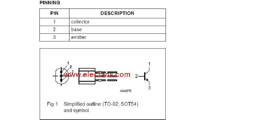 2n3904三极管参数引脚图