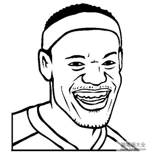 篮球运动员 勒布朗詹姆斯--简笔画大全