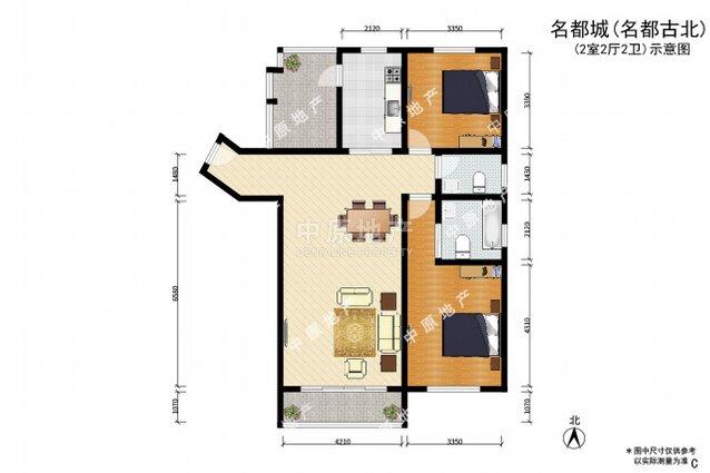 名都城(名都古北),主卧朝南,小区****,房型正气,中式风格