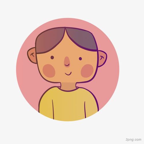 圆形人物头像设计矢量