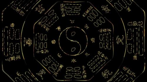 八卦水墨金色八卦图_1920x1080_高清视频素材下载(:)