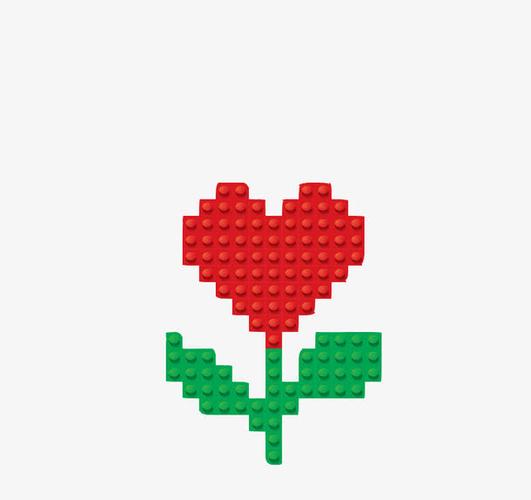 创意爱心积木贺卡矢量素材