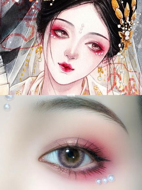 单眼皮古风仿妆|汉服桃花眼妆教程94_眼妆_单眼皮_汉服_古风_仿妆
