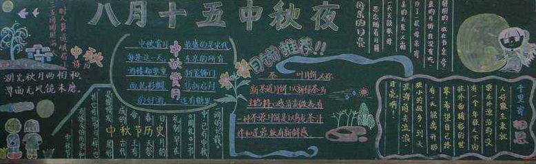 中秋节图片大全黑板报中秋节黑板报图片大全