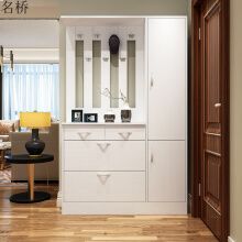玄关柜门厅多功能进门鞋柜挂衣架客厅储物柜现代简约挂衣柜穿衣镜 1.