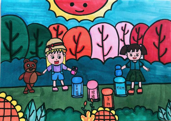 第三届全国中小学生"环境健康杯"绘画比赛迁安市第七实验小学学生作品