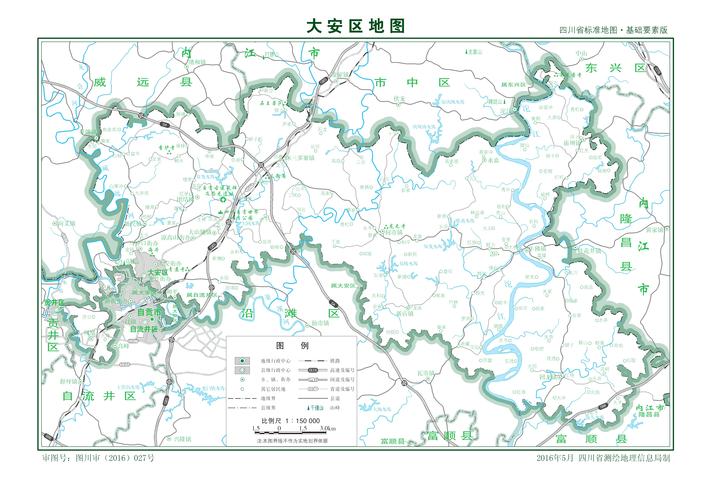 大安区标准地图_自贡地图库_地图窝