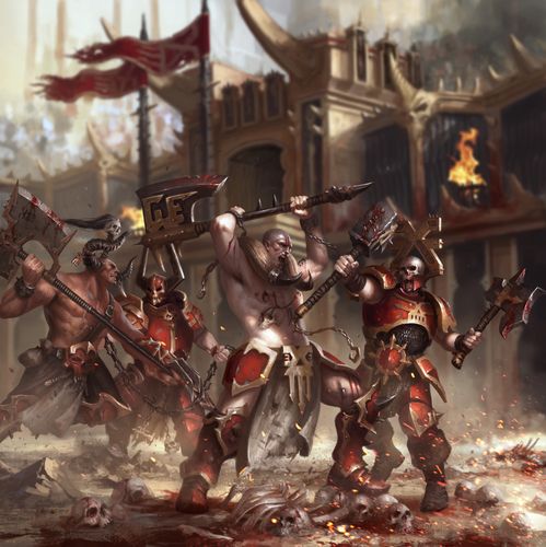 恐虐信徒从不通过繁缛的祭祀祈祷崇拜恐虐,而是在血腥残忍的战斗中