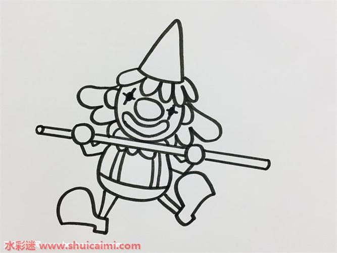 小丑怎么画小丑简笔画简单易画彩色