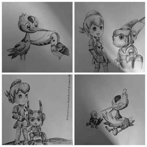 60.吕心星小朋友画系列卡通表俺心