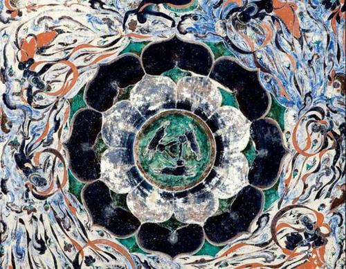 莫高窟第407窟 三兔莲花藻井 隋