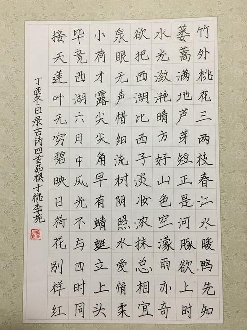 桃李苑春节硬笔书法比赛部分学员作品. 电话:15053683747.
