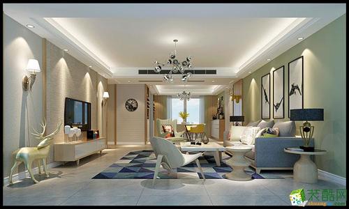 [客厅]【方达装饰】121平方北欧风格装修效果图