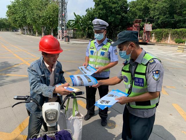 「系统防范化解交通安全风险」东莞交警麻涌大队联合劝导员,义警上路