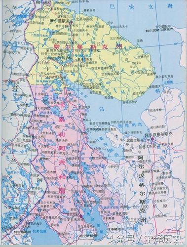 三,芬兰卡累利阿等地 7万平方公里之前沙皇俄国用了二十年战争才控制