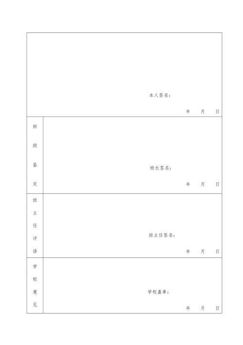 中等职业学校毕业生登记表