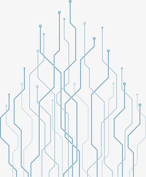 手绘电脑科技线条