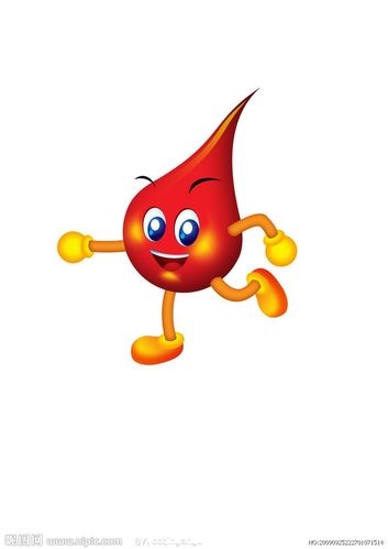 生动的血滴卡通