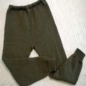 为老人织的冬季棒针厚毛裤-编织教程-编织人生