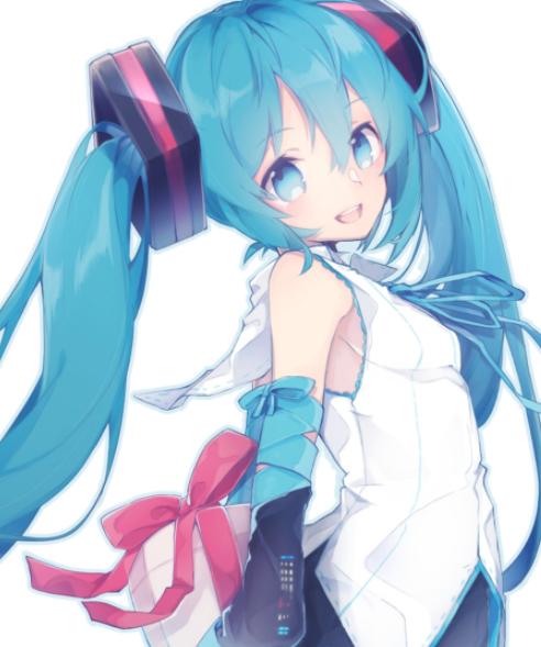 以爱为名的初音未来动漫美女图片_动漫人物_儿童简笔画大全_可乐云