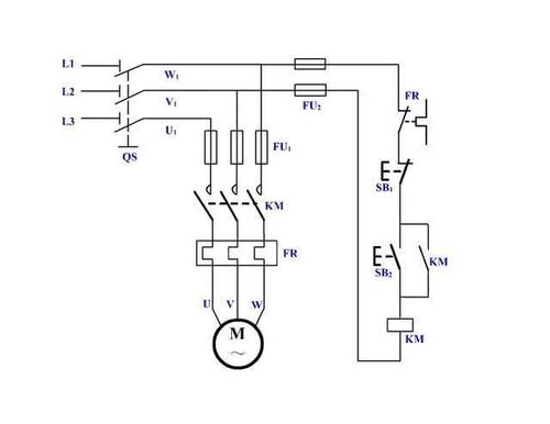 用于控制电动机的启动和停止,互锁电路用于控制电动机的