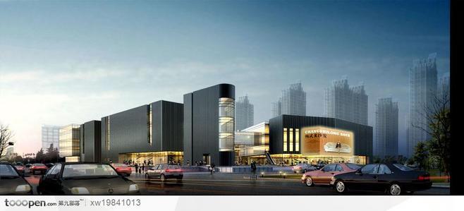 地产企业商业商场楼房建筑建筑效果图房地产素材环境