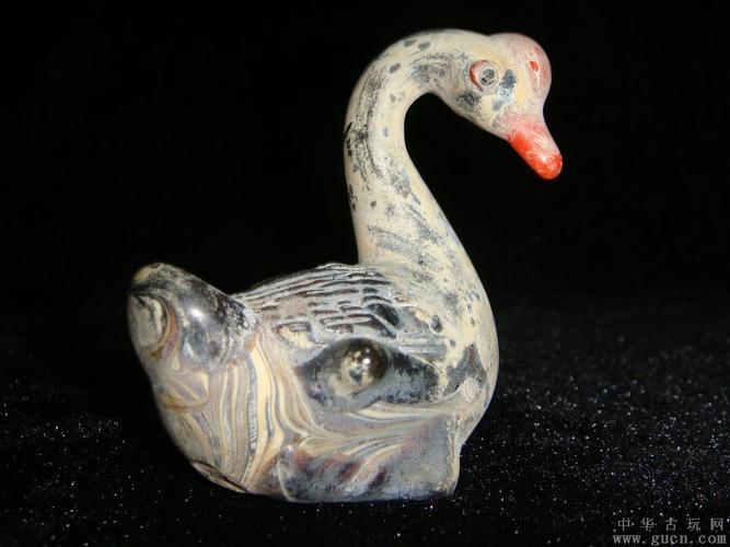 唐代【绞胎琉璃天鹅】一对 - 中华古玩网 - 古董收藏,古玩收藏,古玩