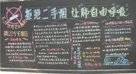 有关禁烟日黑板报设计|有关禁烟日黑板报图片-74kb