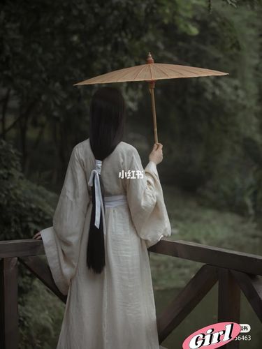 古风水彩||真人背影照片转手绘61盈盈而立_古风_手绘_水彩_铅笔