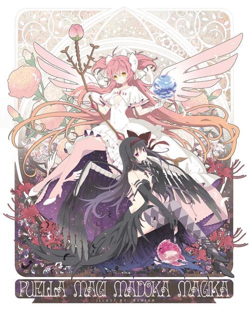 二次元魔法少女简笔画