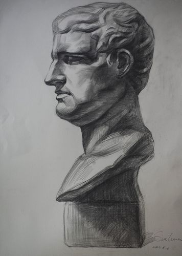 石膏人像素描(十)阿格里巴