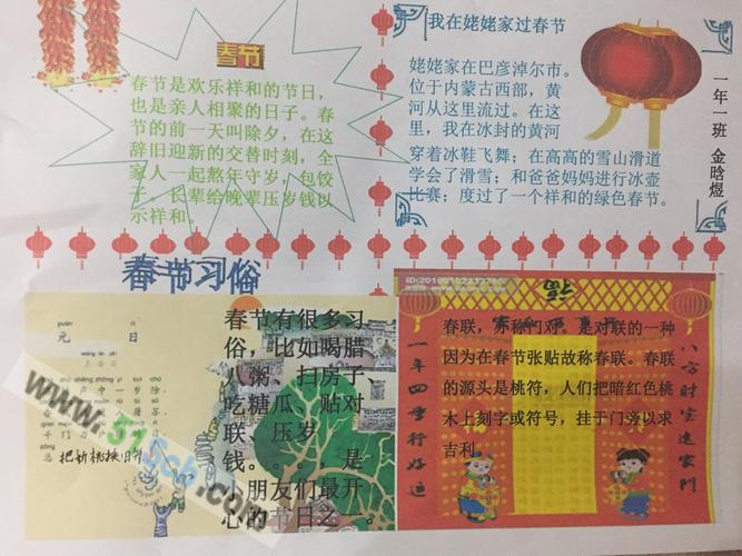 春节电子手抄报图片大全