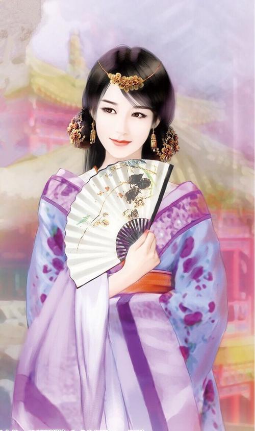 手绘—人物—古风系列—蓝,紫