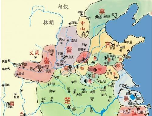春秋战国学习所需的地形图